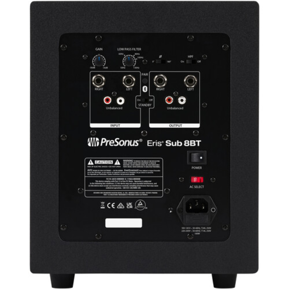 PreSonus Eris Sub 8BT | 8in Active Studio Subwoofer | Bluetooth Input with 50W Class AB Power