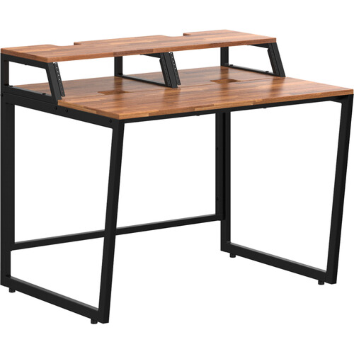 Wavebone Star Rover Studio Desk Wood | Two-Tier Studio Workstation | 6U Rack Space for 49 to 61 Key Keyboards