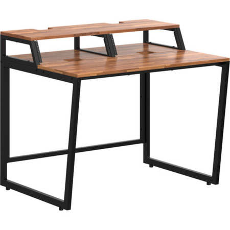 Wavebone Star Rover Studio Desk Wood | Two-Tier Studio Workstation | 6U Rack Space for 49 to 61 Key Keyboards