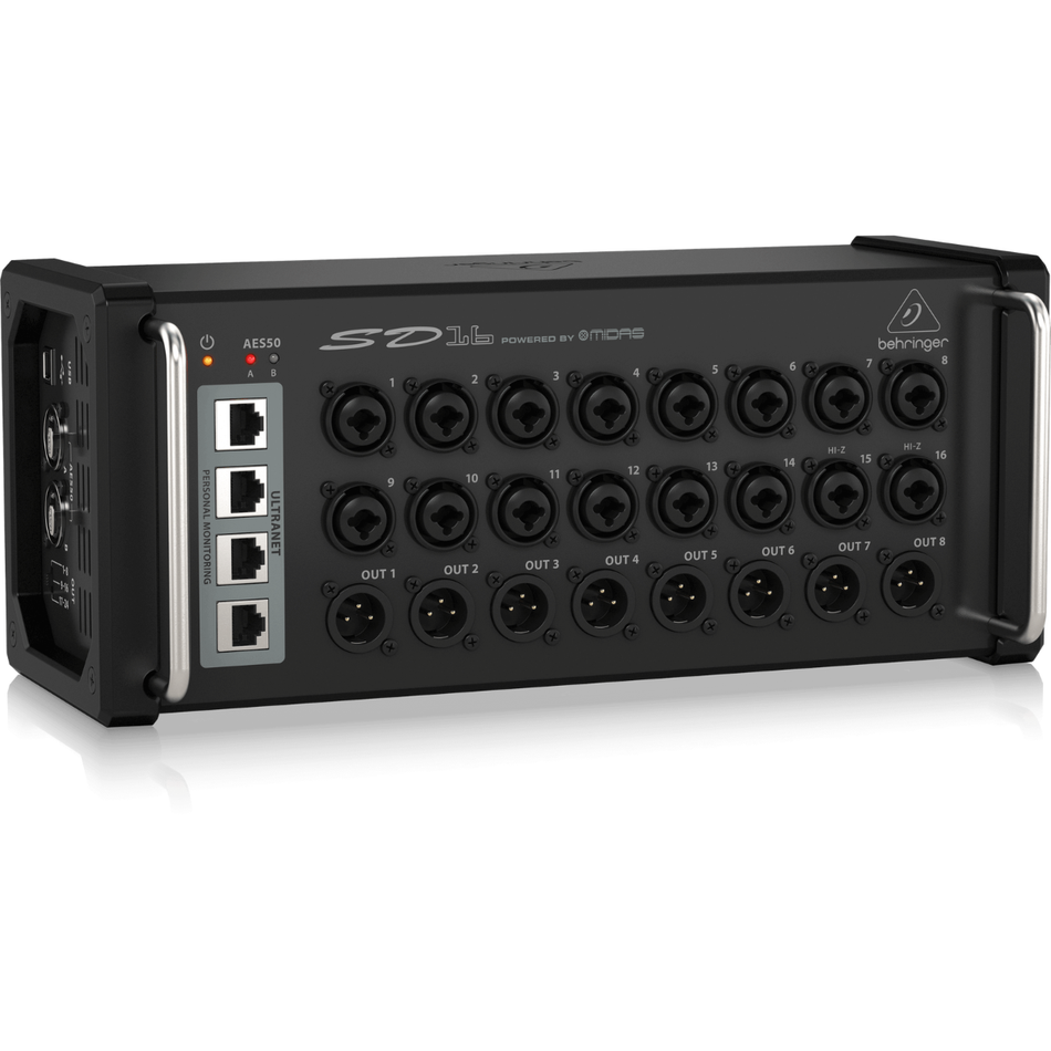 Behringer SD16 | 16 Remote Midas Preamps | ULTRANET Hub with AES50 Networking