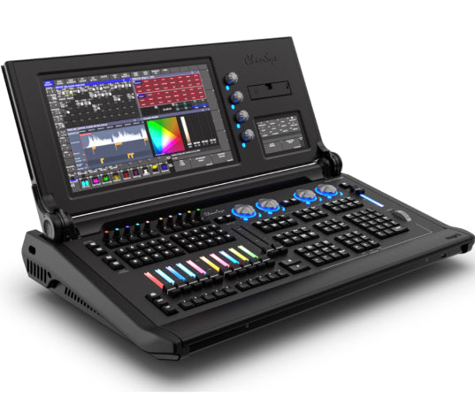 ChamSys MagicQ MQ250M Stadium | 64–128 Universe Lighting Console | Motorized Faders & Dual Touch Displays