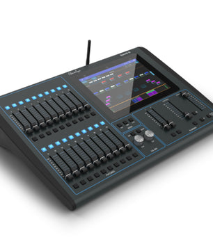 ChamSys QuickQ 10 | 9.7in Touchscreen Lighting Console | 20 Fixture Faders & Wi-Fi Control