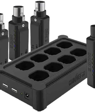 Chauvet DJ D-Fi XLR Pack | Wireless DMX Transmitter & Receivers | Includes Multi-Charger