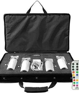 Chauvet DJ EZPin Pack 4 | 4 Battery LED Pin Spots with Remote | Magnetic Mount & Carry Bag