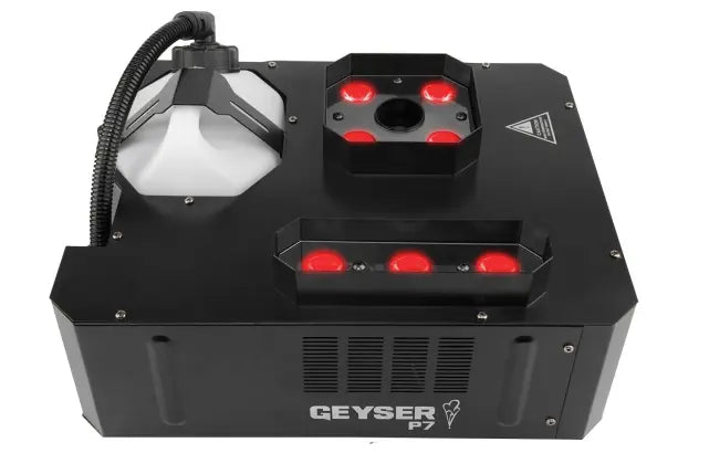 Chauvet DJ Geyser P7 | Pyro-Style Fog Machine with RGBA+UV LEDs | Dual-Zone LED & Wireless Remote Control