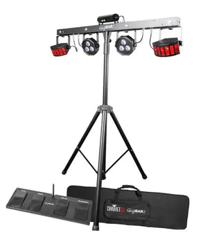 Chauvet DJ GigBAR 2 | 4-in-1 LED Lighting System with UV & Laser | Includes Tripod, Footswitch & Bags