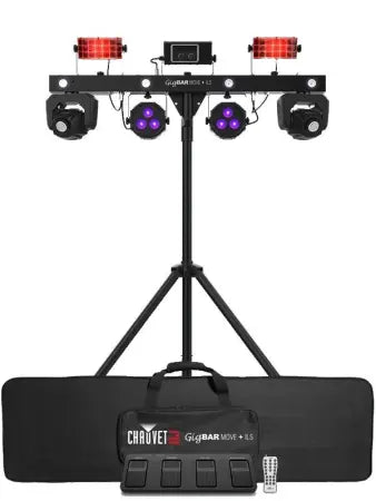 Chauvet DJ GigBAR Move + ILS | 5-in-1 Lighting System | Moving Heads, Pars, Derbies & Laser