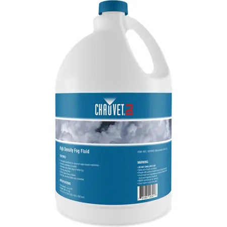 Chauvet DJ High Density Fog Juice HDF | 1-Gallon Water-Based Fluid | Long Hang Time, Thick White Fog