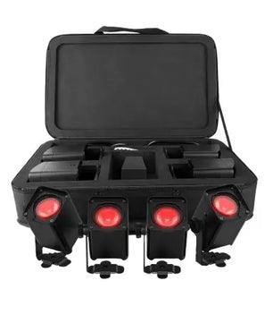 Chauvet Freedom H1 IP ILS X4 | 4-Pack Wireless RGBAW+UV Wash Lights | Battery-Powered IP54 Accent Lighting