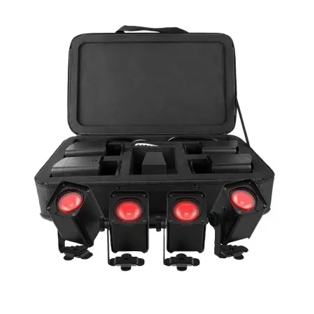 Chauvet Freedom H1 IP ILS X4 | 4-Pack Wireless RGBAW+UV Wash Lights | Battery-Powered IP54 Accent Lighting