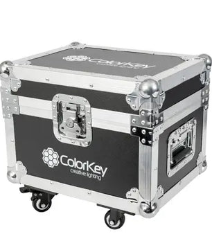 Color Key CKU-9030 | Road Case for 2 Dazzler FX Units | Caster Wheels & Padded Protection