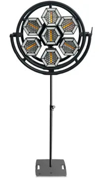 Crisp Vintage Circulus 7 Stand Package | Retro COB + RGB LED Fixture | Includes Gravity LS431BT Base Stand
