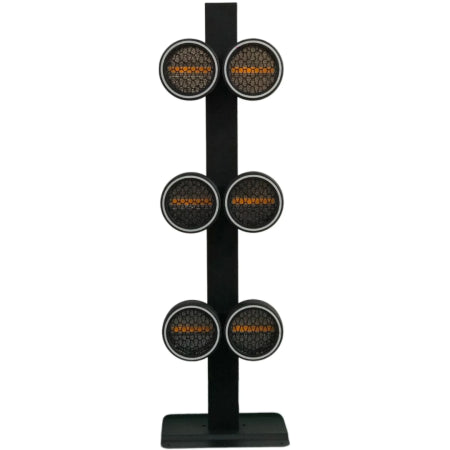 Crisp VINTAGE HALOX | Dual-Head 6×40W Warm White LED Retro Light with 378 RGB/W Halo LEDs & 135 FX – Includes 2 Fixtures with Bases