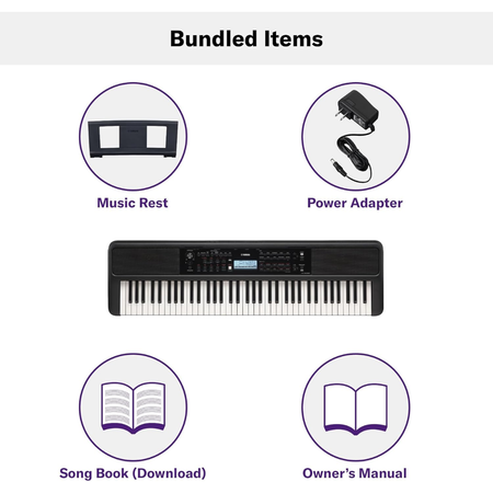 Yamaha PSR-EW320 | 76-Key Portable Keyboard - 650 Voices | Touch Response & Lesson Features