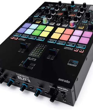 Reloop ELITE | DVS Mixer with Dual USB & OLED Displays | 24-Bit Audio Interface for Serato DJ Pro