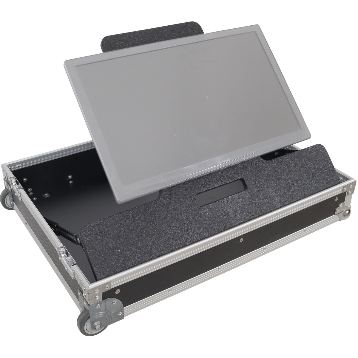 ProX XS TV32FMW | 32 Inch LED TV Flight Case | Adjustable Floor Monitor Case with Wheels