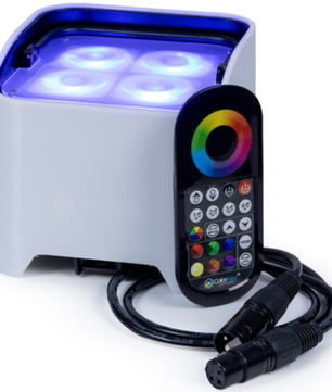 ColorKey MobilePar Mini Hex 4 MKII | Wireless Battery LED Uplight | RGBAW+UV with 15hr Runtime