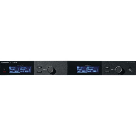 Shure SLXD4Q+ (G57 Band) | Quad Digital Wireless Receiver | 4-Channel UHF with Ethernet & Cascade