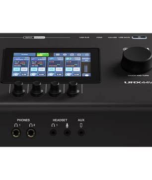 Yamaha URX44V B | 32-Bit Audio/Video Interface with HDMI I/O | 4 Mic Inputs + microSD Multitrack Recording