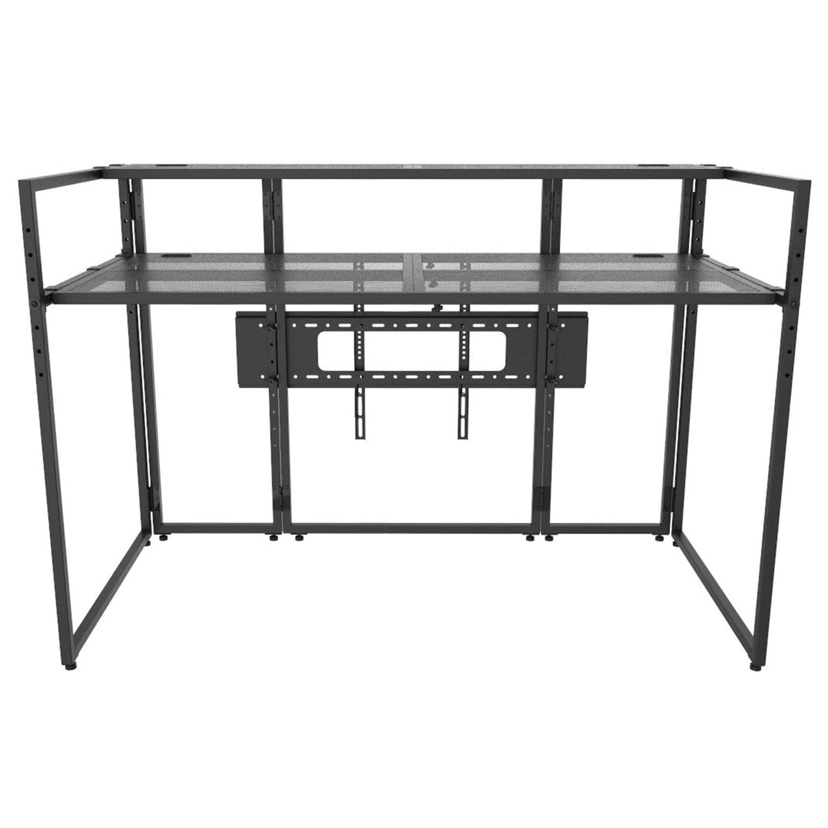 Odyssey DJBOOTHM65OP | DJ Booth with 65in TV Mount | Adjustable Tier & Cable Ports