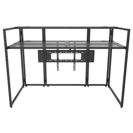 Odyssey DJBOOTHM65OP | DJ Booth with 65in TV Mount | Adjustable Tier & Cable Ports