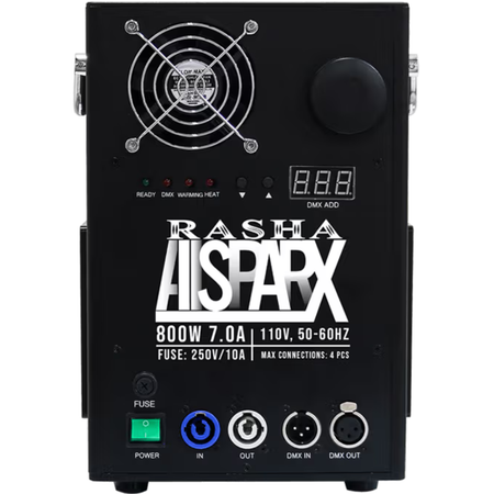 Rasha AllSparx | Cold Spark Machine - 3/6/9ft Effects | DMX & IR Control for Indoor Shows
