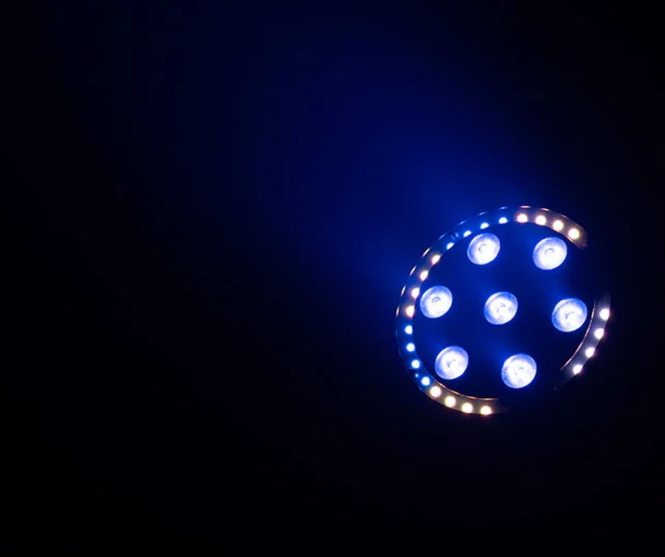 Eliminator LP 8R | 7x8W RGBW Flat Par + LED Ring | DMX & Remote with 38-Channel Mode