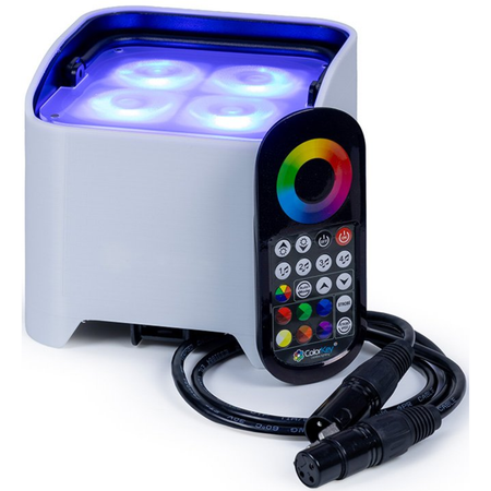 ColorKey MobilePar Mini Hex 4 MKII (8-Pack) | Wireless Battery Uplighting Kit | Charging Case with App Control