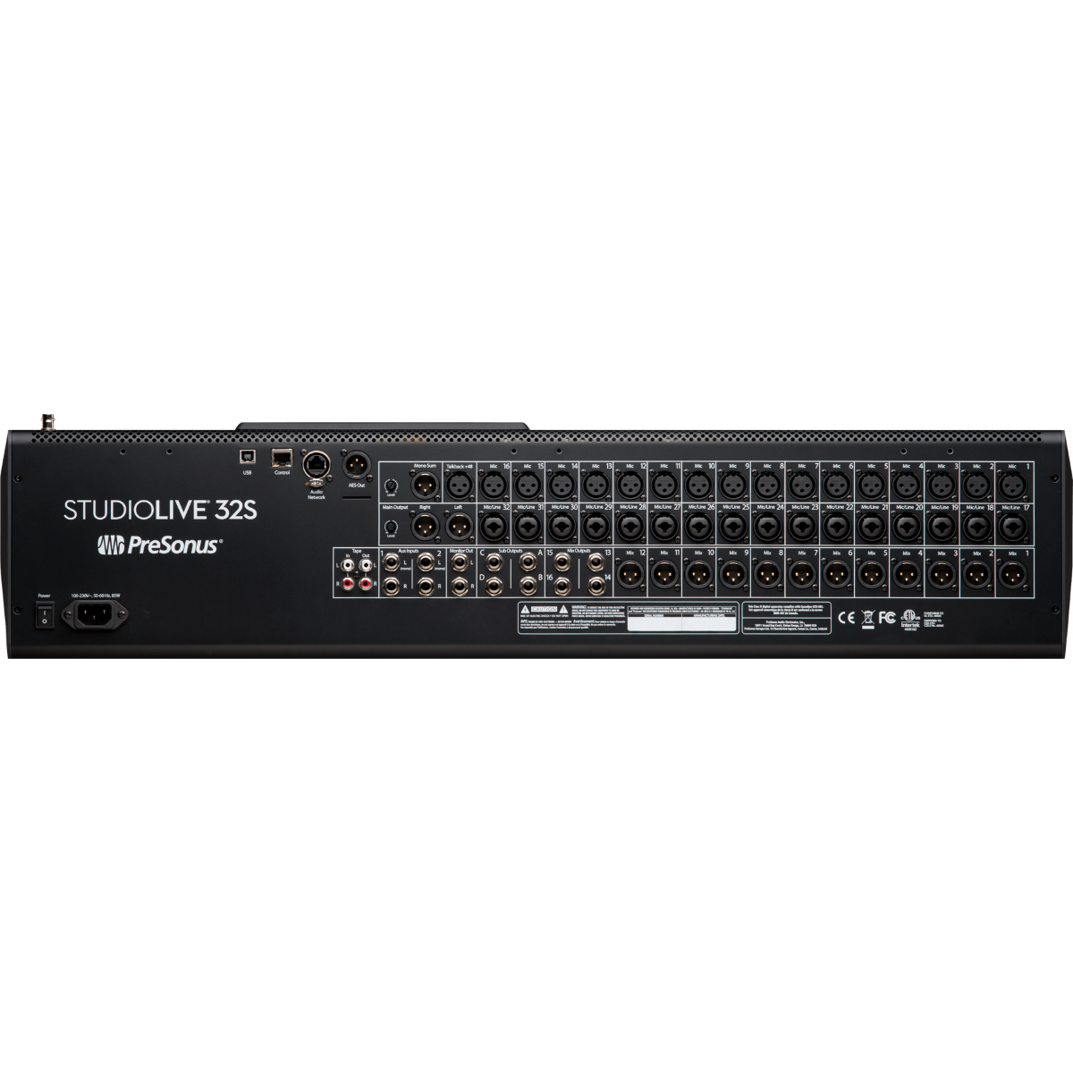 PreSonus StudioLive 32S | 40-Channel Digital Mixer | 64x64 USB & AVB Networking Console