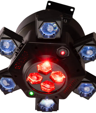 Eliminator CenterDroid | RGBW LED + Laser Centerpiece | Rotating Lens & Tilting Arms