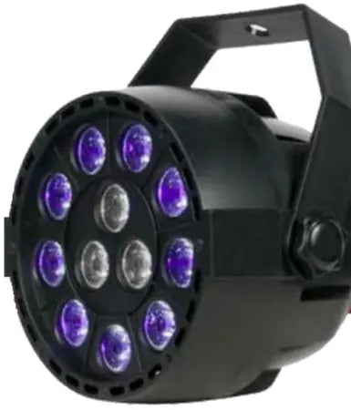 Eliminator Mini Par UVW LED | 12x1W UV & White LEDs | DMX, Sound & Auto Modes