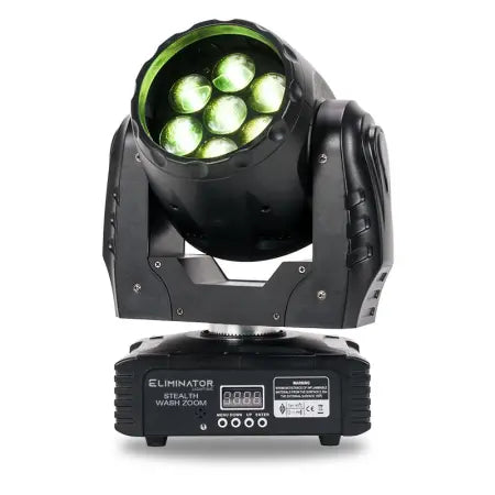 Eliminator Stealth Wash Zoom | 7x12W RGBW LEDs | Motorized Zoom 4°–45° & Tunable White
