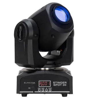 Eliminator Stinger Spot 30 | 30W Mini Moving Head | 7 Colors, 7 Gobos & DMX Control