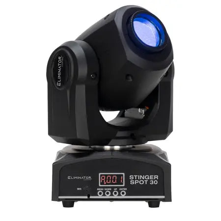 Eliminator Stinger Spot 30 | 30W Mini Moving Head | 7 Colors, 7 Gobos & DMX Control