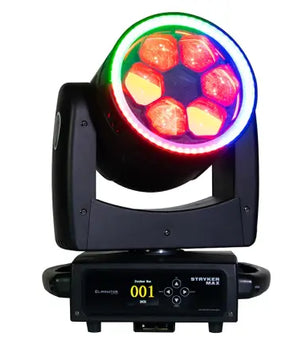Eliminator Stryker Max | RGBW Moving Head with Zoom, LED Ring & White Temp Control