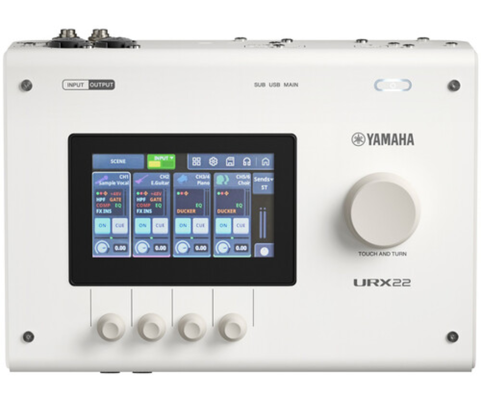 Yamaha URX22 W | 32-Bit Audio Interface with Touchscreen | Dual USB-C for Streaming & Production