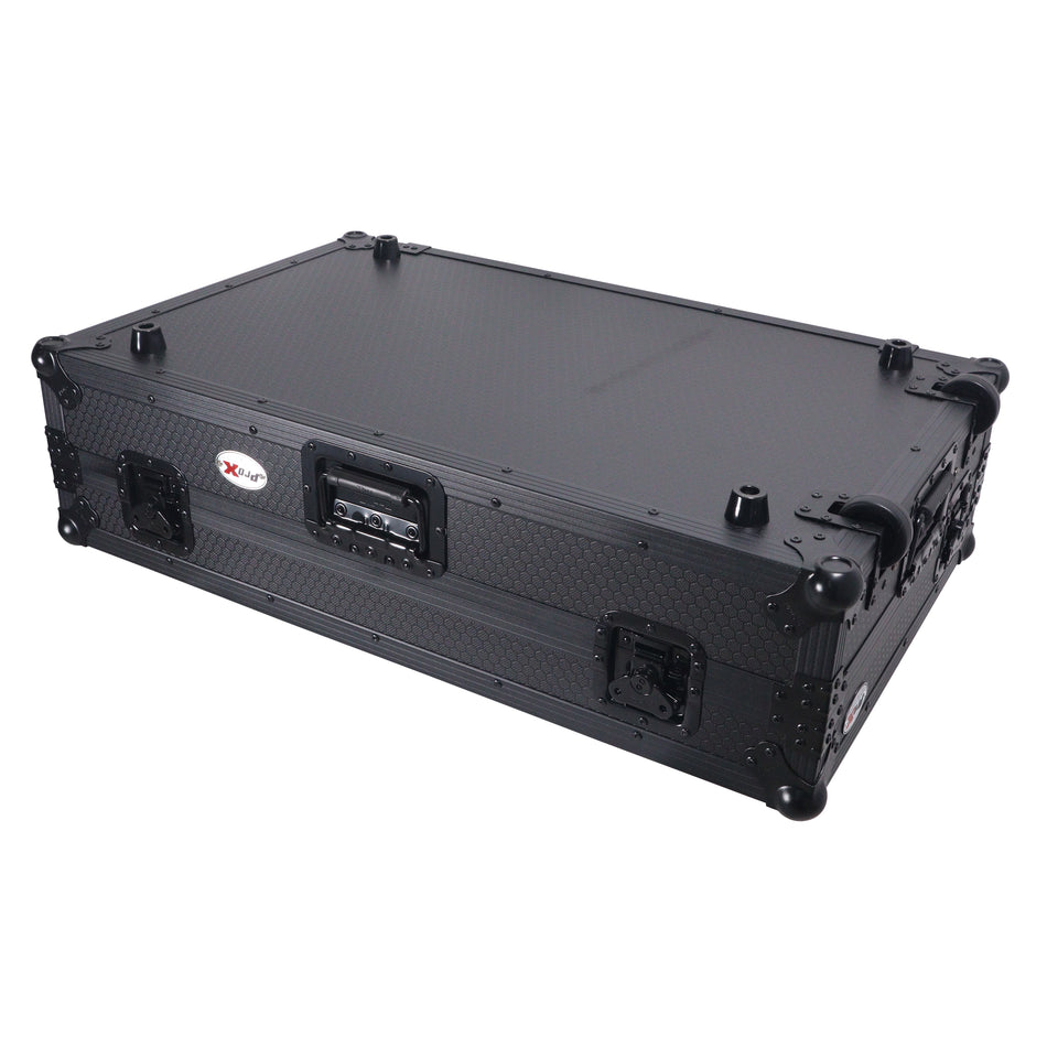 ProX XS-RANESYSONEWLTBLLED | Flight Case for RANE SYSTEM ONE | LED Laptop Shelf & 1U Rack Space