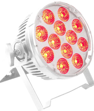Event Lighting PAR12H-WH | 12x12W RGBWA+UV LED Par | White Pro Fixture with True1