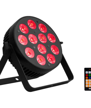 Event Lighting PAR12X12L | 12x12W RGBWAU LED Par | Compact Indoor Wash with IR Remote