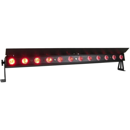Event Lighting PIXBAR12H | 12x12W RGBWAU LED Pixel Bar | True1 Power with Barndoor