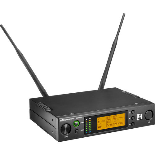 Electro-Voice RE3-BPCL 5H | UHF Wireless Lavalier Mic System (560–596 MHz, Cardioid, Rackmount)