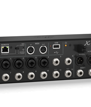 Behringer XR12 | 12 Input Digital Mixer with WiFi | Tablet Controlled Rack Mixer with USB Recording
