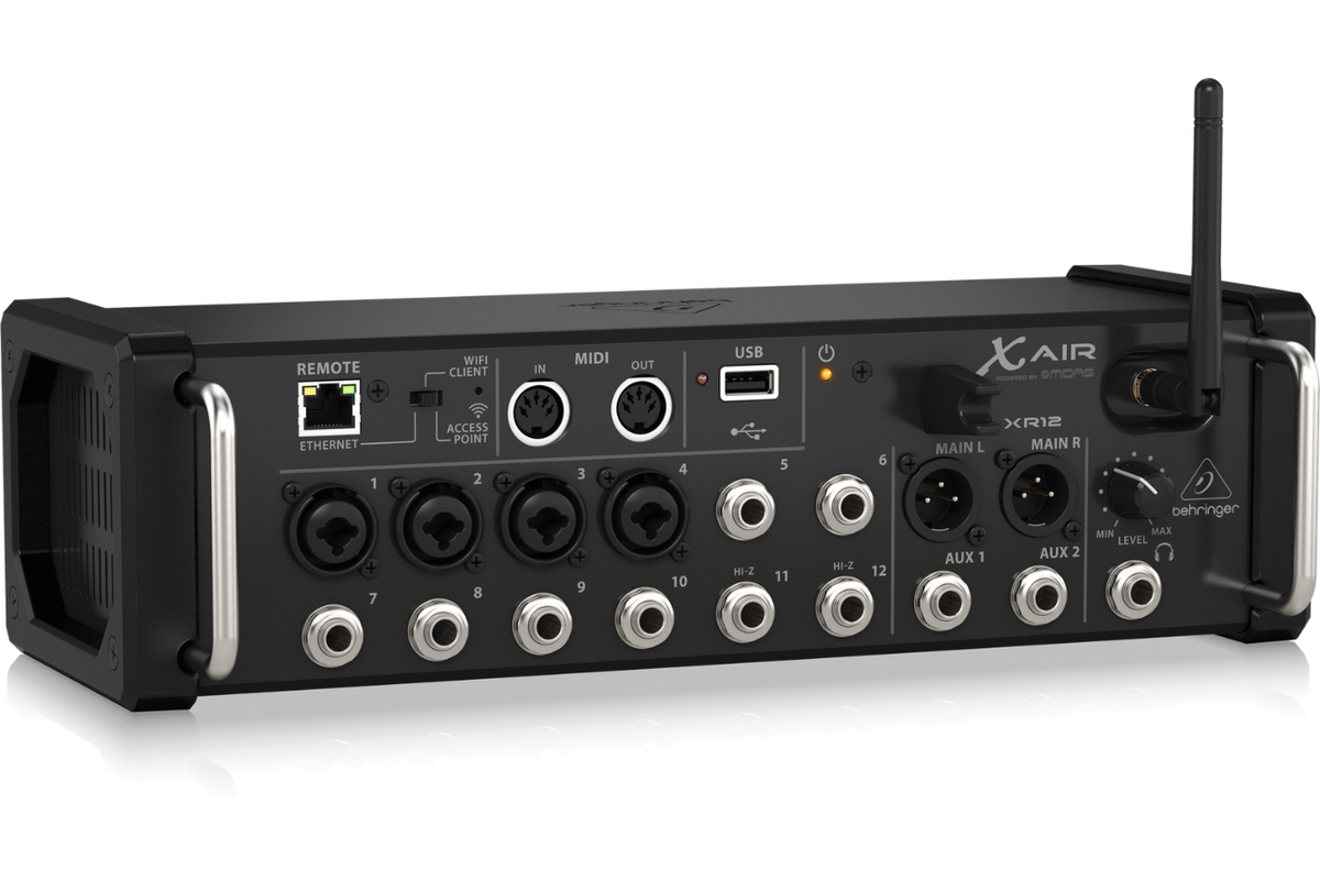 Behringer XR12 | 12 Input Digital Mixer with WiFi | Tablet Controlled Rack Mixer with USB Recording