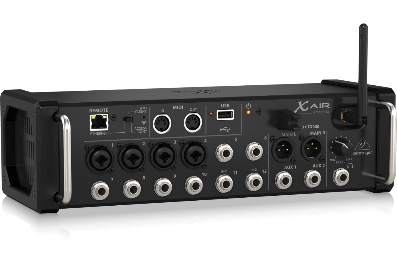 Behringer XR12 | 12 Input Digital Mixer with WiFi | Tablet Controlled Rack Mixer with USB Recording