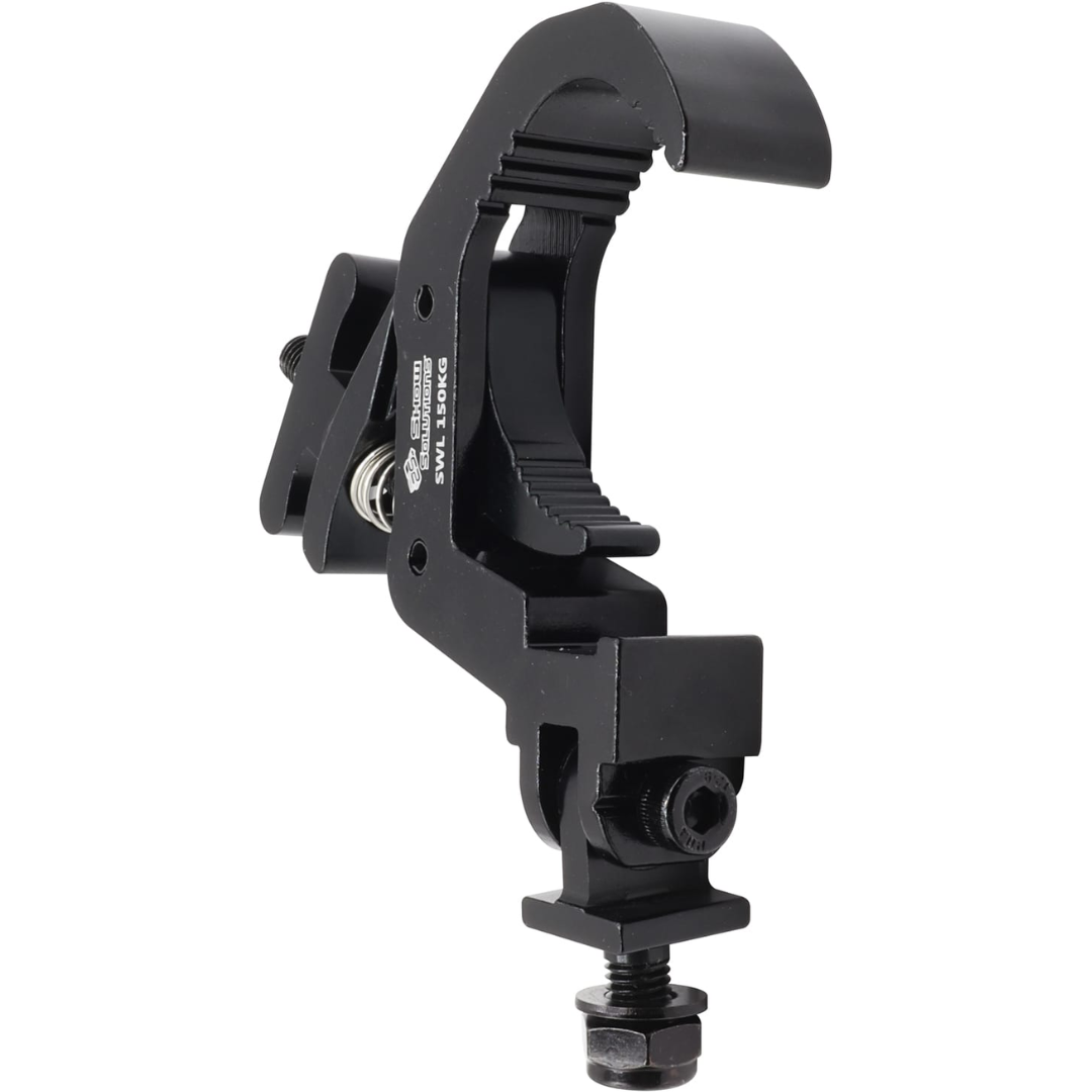 Odyssey LACQL30F090B | 2" Aluminum Clamp with M10 Bolt, 330lb Load Capacity (Black)