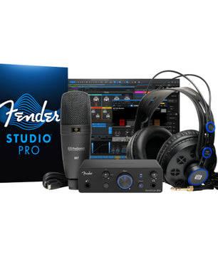 Fender Quantum Creator Bundle | Interface Mic Headphones Kit | Portable 2x2 Recording System
