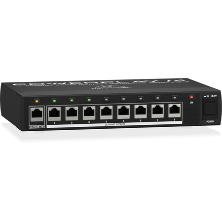 Behringer P16 D | 16 Channel ULTRANET Distributor | 8 Port Personal Monitoring Hub