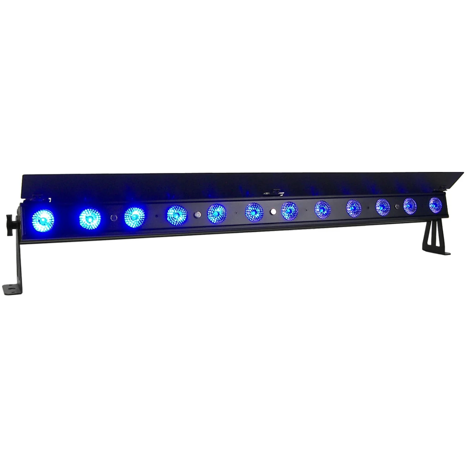 Event Lighting PIXBAR12H | 12x12W RGBWAU LED Pixel Bar | True1 Power with Barndoor