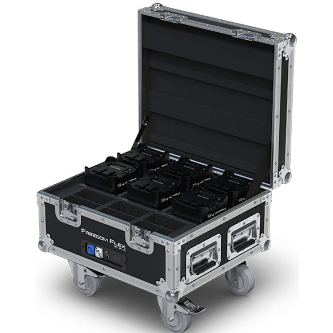 Chauvet DJ Freedom Flex H9 IP X6 | 100% Wireless Hex LED Uplight Kit | IP54 Outdoor-Ready with Charging Case