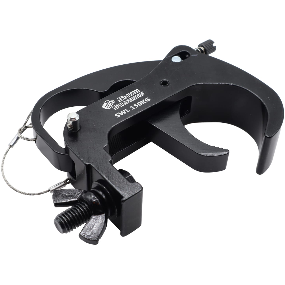 Odyssey LAC28QLB | 2" Aluminum Clamp with M10 Bolt, 330lb Load Capacity (Black)